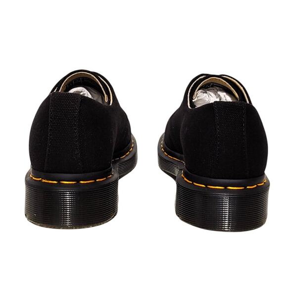 Dr. Martens 1461 Canvas Shoes Lug Sole Round Toe Black Unisex US M4/W5 UK 3 NEW - Picture 7 of 10